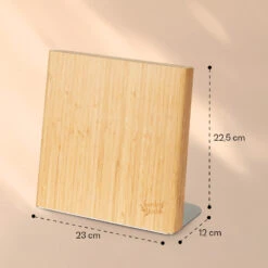Messerblock Schräg, Magnetisch, Für 4-6 Messer, Bambus, Edelstahl -Küchengeräte 10038281 yy 0006 logo