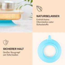 Kindergeschirr Bambusteller & Löffel 250 Ml Inkl. Saugnapf 18 X 18 Cm -Küchengeräte 10038288 de 0003 logo