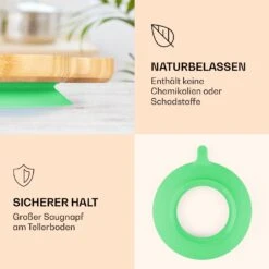 Kindergeschirr Bambusteller & Löffel 250 Ml Inkl. Saugnapf 18 X 18 Cm -Küchengeräte 10038291 de 0003 logo