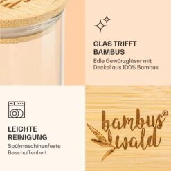 Gewürzgläser Bambusdeckel 10 Stück Je 150 Ml Luftdicht Stapelbar 10 Gewürzgläser Bambusdeckel 10 Stück Je 150 Ml Luftdicht Stapelbar -Küchengeräte 10038311 de 0005 logo