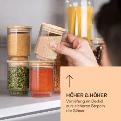 Gewürzgläser Bambusdeckel 10 Stück Je 150 Ml Luftdicht Stapelbar 11 Gewürzgläser Bambusdeckel 10 Stück Je 150 Ml Luftdicht Stapelbar -Küchengeräte 10038311 de 0006 logo
