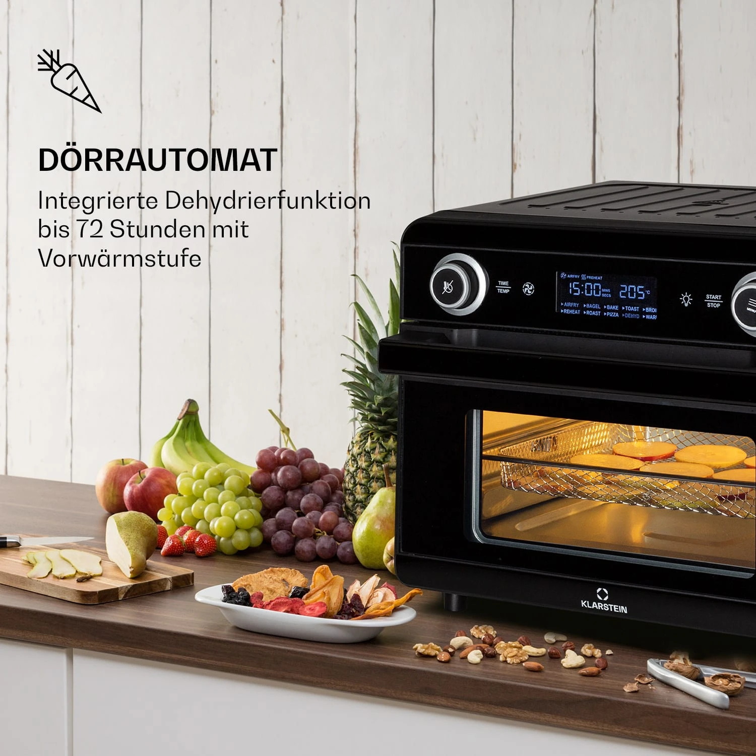 AeroVital Jumbo 3-in-1 Heißluftfritteuse Toaster Dörrautomat 1550 W 18 Liter 6 AeroVital Jumbo 3-in-1 Heißluftfritteuse Toaster Dörrautomat 1550 W 18 Liter – Bild 6