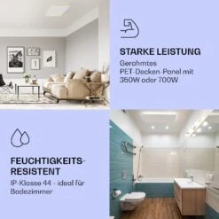 Wondersky Decken-Infrarotheizstrahler 700W 60 X 6 X 120 Cm (BxHxT) IP44 12 Wondersky Decken-Infrarotheizstrahler 700W 60 X 6 X 120 Cm (BxHxT) IP44 -Küchengeräte 10038380 de 0005 logo