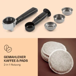 Pausa Espressomaker 1350 Watt 20 Bar Druck Wassertank: 1,4 Liter Edelstahl -Küchengeräte 10038393 de 0003 logo