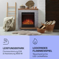 Fort Rock Elektrokamin 1800 W Heizfunktion 10 Bis 30 °C Fernbedienung -Küchengeräte 10038396 de 0004 logo