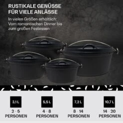 Galloway Dutch Oven 4.5 BBQ-Topf Gusseisen Größe S / 4.5 Qt 12 Galloway Dutch Oven 4.5 BBQ-Topf Gusseisen Größe S / 4.5 Qt -Küchengeräte 10038580 de 0006 usp