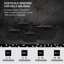 Galloway Dutch Oven 12.0 BBQ-Topf Gusseisen Größe XL / 12 Qt 12 Galloway Dutch Oven 12.0 BBQ-Topf Gusseisen Größe XL / 12 Qt -Küchengeräte 10038583 de 0006 usp