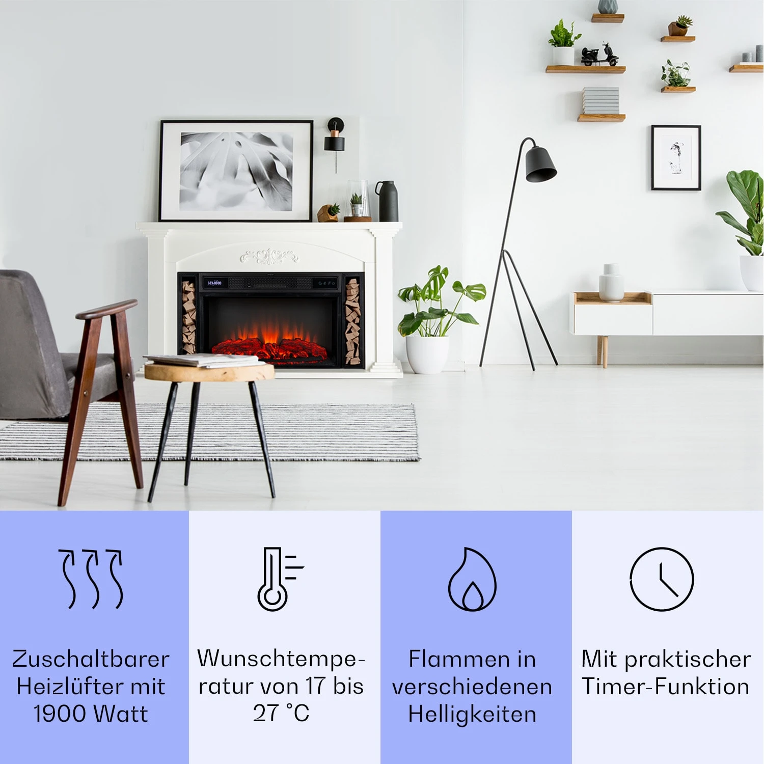 Saint Helens Elektrokamin 1900 W LED-Technik Fernbedienung 3 Saint Helens Elektrokamin 1900 W LED-Technik Fernbedienung – Bild 3