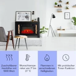 Studio Loft 2 Elektrokamin 1900 W LED-Technik Fernbedienung -Küchengeräte 10038618 de 0003 usp