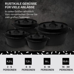 Guernsey Premium Dutch Oven 6.0 BBQ-Topf Gusseisen Größe M / 6 Qt 12 Guernsey Premium Dutch Oven 6.0 BBQ-Topf Gusseisen Größe M / 6 Qt -Küchengeräte 10038638 de 0006 usp