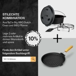 Guernsey Premium Dutch Oven 4.5 BBQ-Topf Gusseisen Größe S / 4.5 Qt -Küchengeräte 10038641 de 0007 usp
