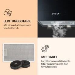 Monumenta Wandabzugshaube Aluminium 559m³/h LED EEK B -Küchengeräte 10039393 de 0003 logo