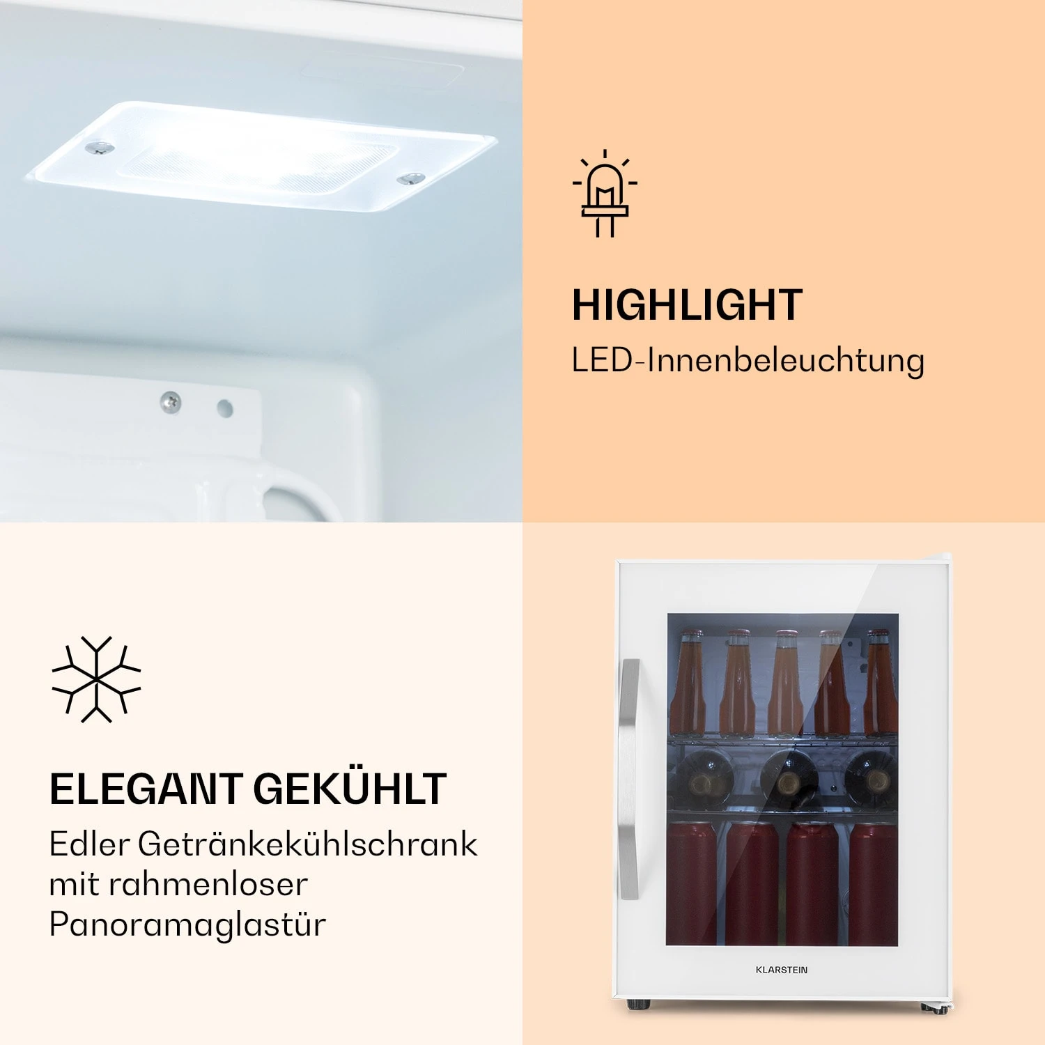 Beersafe M Quartz Kühlschrank 33 Liter 2 Böden Panoramaglastür 4 Beersafe M Quartz Kühlschrank 33 Liter 2 Böden Panoramaglastür – Bild 4