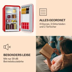 Audrey Retro-Kühlschrank 70 Liter 3 Regale 2 Türfächer Innenbeleuchtung -Küchengeräte 10039692 de 0006 logo