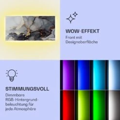 Mojave 1000 Smart 2-in-1 Heizgerät Infrarot Konvektor 120x60cm 1000W RGB-Licht -Küchengeräte 10039825 de 0003 logo