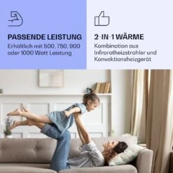 La Palma 750 Smart 2-in-1 Heizgerät Infrarot Konvektor 85x60cm 750W Spiegelfront -Küchengeräte 10039834 de 0004 logo