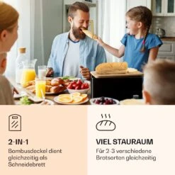 Oklahoma Brotkasten Metall 35,5x15,5x23 Cm Bambus-Deckel Schneidebrett -Küchengeräte 10039843 de 0003 logo