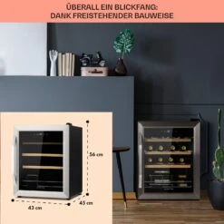 Vinamour 16 Uno Weinkühlschrank 16Fl./42l 5-18°C 41dB Glas -Küchengeräte 10039897 de 0006 usp