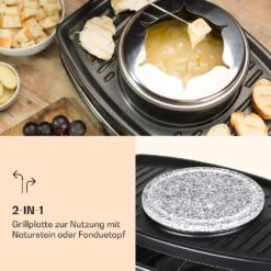 Entrecote 2-in-1 Raclette-Grill & Fondue Naturstein 1100W 8 Personen -Küchengeräte 10039922 de 0003 logo