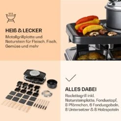 Entrecote 2-in-1 Raclette-Grill & Fondue Naturstein 1100W 8 Personen -Küchengeräte 10039922 de 0005 logo