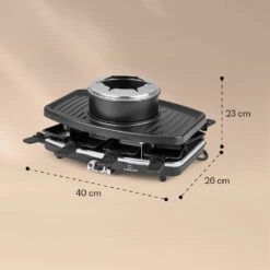 Entrecote 2-in-1 Raclette-Grill & Fondue Naturstein 1100W 8 Personen -Küchengeräte 10039922 yy 0007 logo