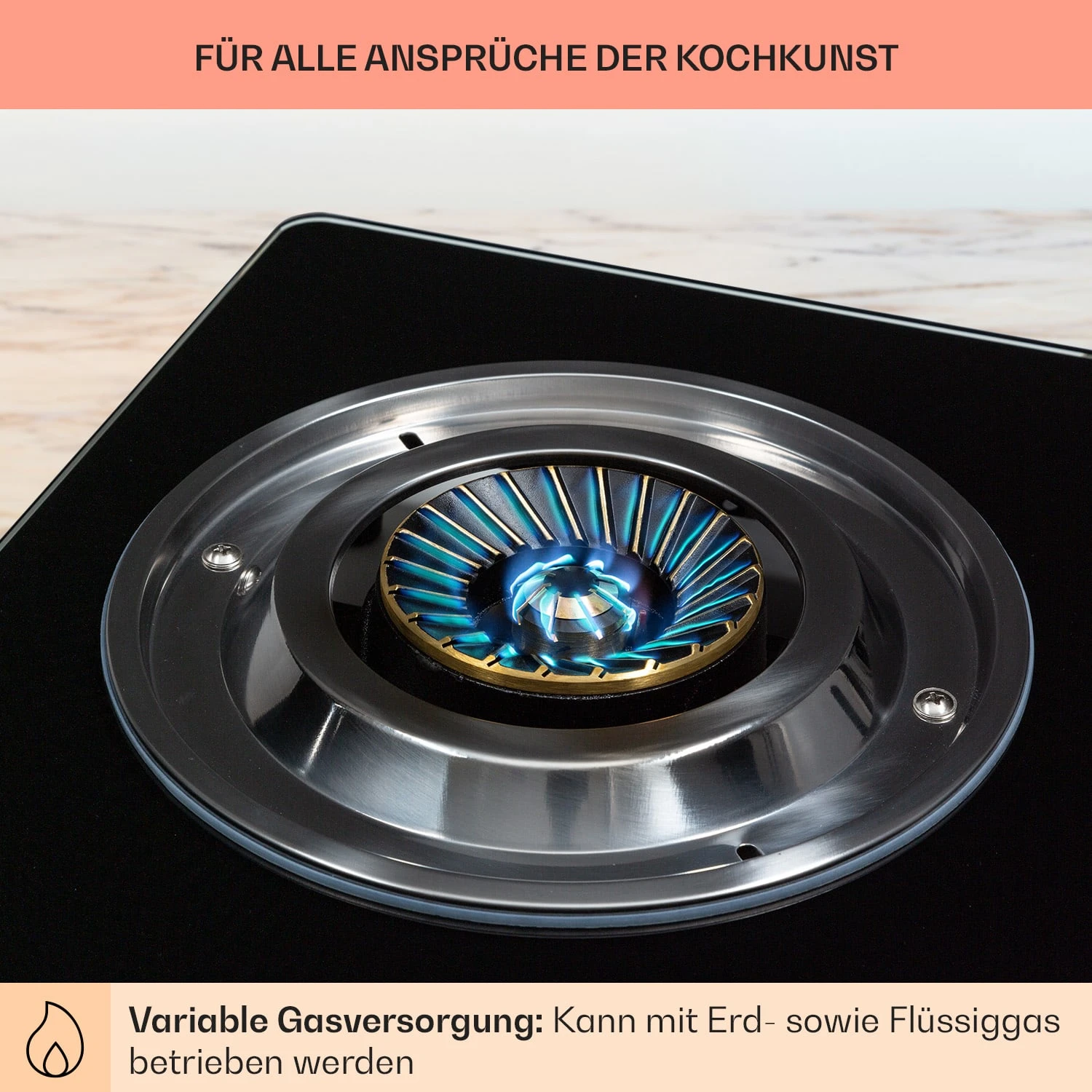 Barzona 3 Campingkocher 3 Brenner 3,4 / 0,75 / 4,3 KW Glas Edelstahl 5 Barzona 3 Campingkocher 3 Brenner 3,4 / 0,75 / 4,3 KW Glas Edelstahl – Bild 5