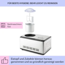 Dolce Bacio Smart Eiscremebereiter Yogurtmaker Kompressor 2 Liter WiFi Touch Edelstahl -Küchengeräte 10040048 de 0005 logo