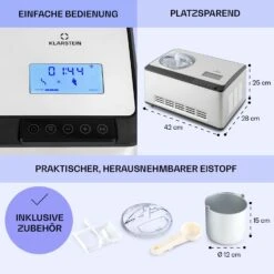 Dolce Bacio Smart Eiscremebereiter Yogurtmaker Kompressor 2 Liter WiFi Touch Edelstahl -Küchengeräte 10040048 de 0006 logo