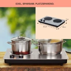 Ramsey Doppel-Kochfeld 2400W 11 Leistungsstufen Glaskeramik 14 Ramsey Doppel-Kochfeld 2400W 11 Leistungsstufen Glaskeramik -Küchengeräte 10040070 de 0006 usp