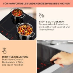 Victoria 4 Flex Induktionskochfeld Einbau 7000W 2 Flexzonen Timer -Küchengeräte 10040201 de 0004 usp