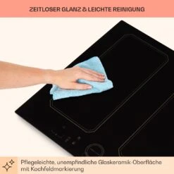 Victoria 4 Flex Induktionskochfeld Einbau 7000W 2 Flexzonen Timer -Küchengeräte 10040201 de 0008 usp