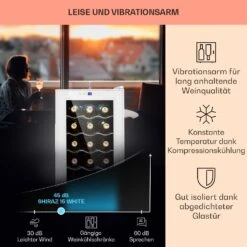 Shiraz 15 Slim Uno Weinkühlschrank 44l Touch-Bedienfeld 5-18°C -Küchengeräte 10040214 de 0004 usp