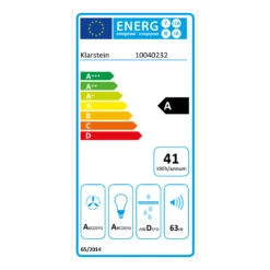 Alina 90 Smart Dunstabzugshaube 90cm 594m³/h LED Ambiente Glasfront -Küchengeräte 10040232 energy label