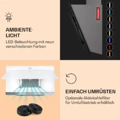 Aurora 90 Smart Dunstabzugshaube 550 M³/h 90cm Kopffrei Ambiente-Licht EEC A++ -Küchengeräte 10040237 de 0005 logo