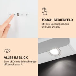 Aurora 90 Smart Dunstabzugshaube 550 M³/h 90cm Kopffrei Ambiente-Licht EEC A++ -Küchengeräte 10040237 de 0006 logo