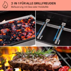 Kingsville 3.1 Kombigrill Gas + Kohle 10,9 KW 3+1 Brenner -Küchengeräte 10040270 de 0003 usp