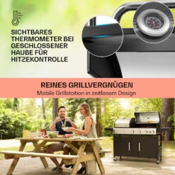 Kingsville 4.1 Kombigrill Gas + Kohle 13,7 KW 4+1 Brenner 11 Kingsville 4.1 Kombigrill Gas + Kohle 13,7 KW 4+1 Brenner -Küchengeräte 10040271 de 0004 usp