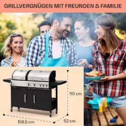 Kingsville 4.1 Kombigrill Gas + Kohle 13,7 KW 4+1 Brenner 14 Kingsville 4.1 Kombigrill Gas + Kohle 13,7 KW 4+1 Brenner -Küchengeräte 10040271 de 0007 usp