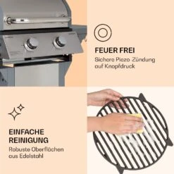 Lucifer 2 Gasgrill 2 X 3,6 KW Brenner 45x45cm Grill Edelstahl Mobil 14 Lucifer 2 Gasgrill 2 X 3,6 KW Brenner 45x45cm Grill Edelstahl Mobil -Küchengeräte 10040279 de 0007 logo