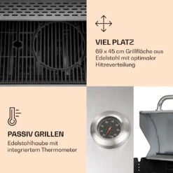 Lucifer 4 Gasgrill 4 X 3,6 KW Brenner 69x45cm Grill Edelstahl Mobil -Küchengeräte 10040281 de 0004 logo