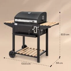 Aberdeen Single Holzkohlegrill -Küchengeräte 10040292 yy 0011 dimensions