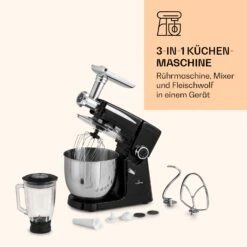 Renata Rossa Küchenmaschine 3-in-1 2000W 2,7PS 5Ltr Edelstahl BPA-frei -Küchengeräte 10040500 de 0007 logo
