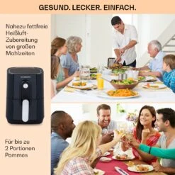 Crisp-Pro Heißluftfritteuse Air Fryer 1400W 2,8 Ltr Timer Edelstahl -Küchengeräte 10040698 de 0005 usp
