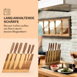 Kazuno Messerset 7 Teile Magnetischer Block PVD Titanium-Beschichtung -Küchengeräte 10040726 de 0004 usp