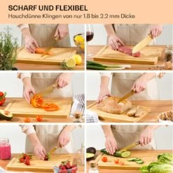 Kazuno Messerset 7 Teile Magnetischer Block PVD Titanium-Beschichtung -Küchengeräte 10040726 de 0006 usp