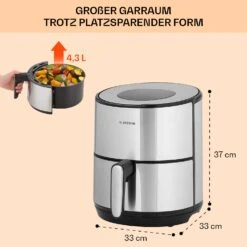Klarstein Crisp-Pro 4,3L Air Fry Stainless Steel -Küchengeräte 10041145 de 0006 logo