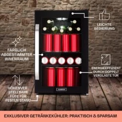 Beersafe 70 Birra Edition Kühlschrank 70 Liter 3 Böden Glas Edelstahl -Küchengeräte 10041178 de 0006 usp