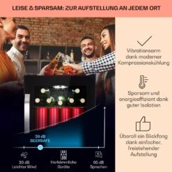 Beersafe 70 Birra Milano Edition Kühlschrank 70 Liter 3 Böden Panoramaglastür Edelstahl -Küchengeräte 10041180 de 0003 usp