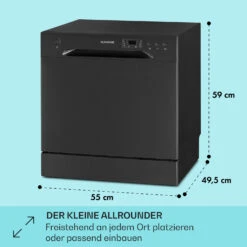 Amazonia 8 Geschirrspülmaschine 1620 Watt Für 8 Maßgedecke 49 DB Aquastop -Küchengeräte 10041204 de 0005 usp