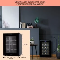 Barolo 12 Uno Weinkühlschrank 37 Ltr 12 Flaschen 11-18°C SingleZone -Küchengeräte 10041205 de 0006 usp